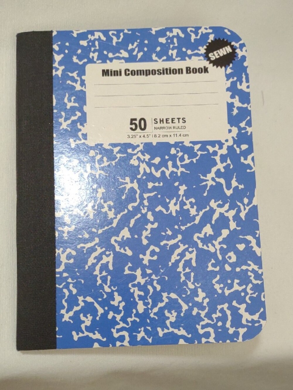Blue Marble Composition Notebook with Black Spine